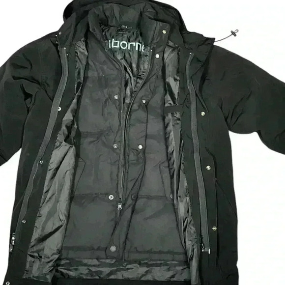 Men's Claiborn Downfill Blend Double Jacket Black Size Medium NWOT - Picture 4 of 16